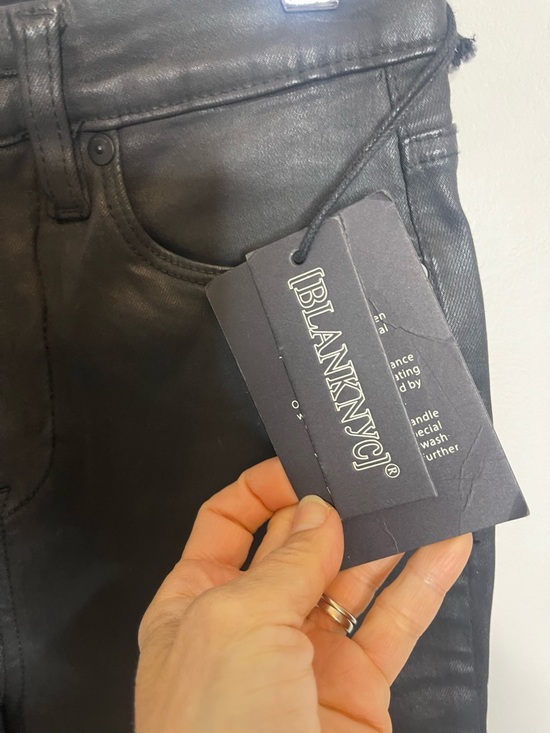 Blank NYC the Baxter Coated black denim New size 24 - Picture 8 of 10